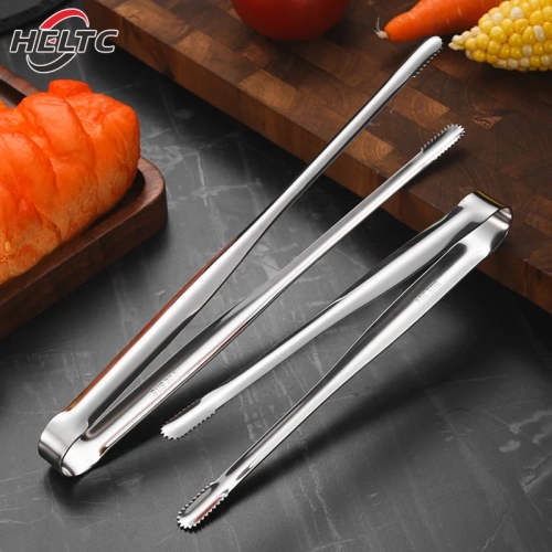 304 Stainless Steel Barbecue Clip Grill Tongs Meat F...