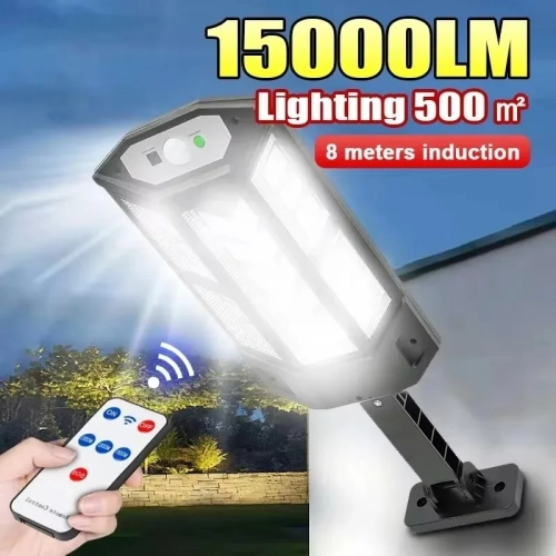 15000LM Irradiation 500㎡ Solar Light for Outdoor Sun...