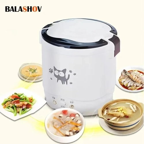 Electric Mini Rice Cooker Portable MultiCooker House...