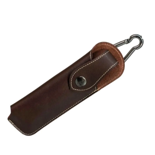 Portable Brown Fold Knife Flashlight Belt Loop Case ...