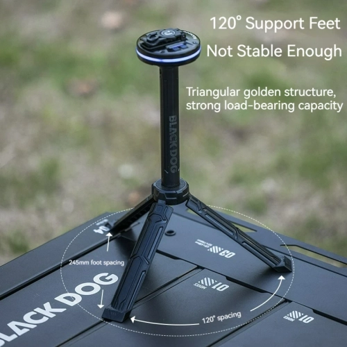 BLACK DOG camping lamp stand, lamp pole bracket, out...