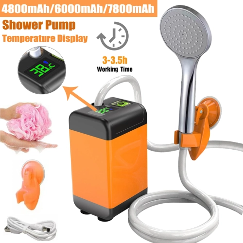 Outdoor Electric Shower Portable Shower Pump USB Rec...