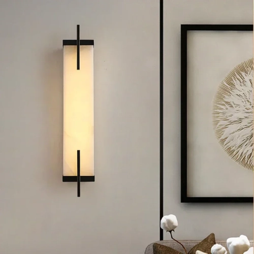 BROTHER Brass Wall Light LED Modern Luxury Marble Sc...