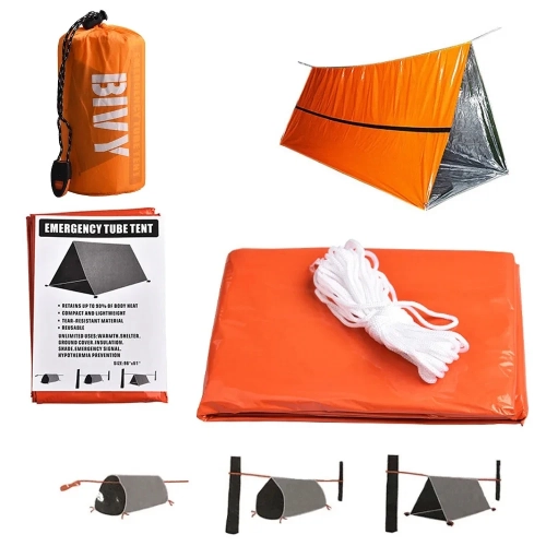 2 Person Emergency Shelter Bivy Survival Tent Kit My...
