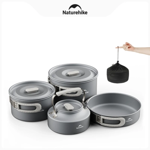 Naturehike Camping Pot Set 4-7 Persons Aluminum Allo...