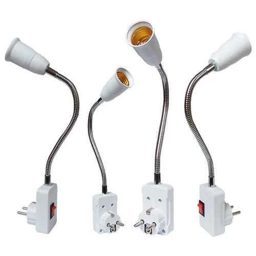 EU US Plug to E27 Lamp Holder Light Bulb Socket With...