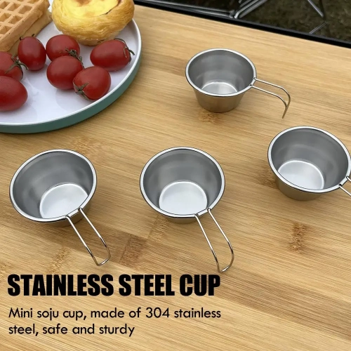 3-in-1 Camping Utensil Set, 304 Stainless Steel Mini...