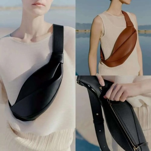 Real Leather Cross Body Bag Designer Stylish Chest S...