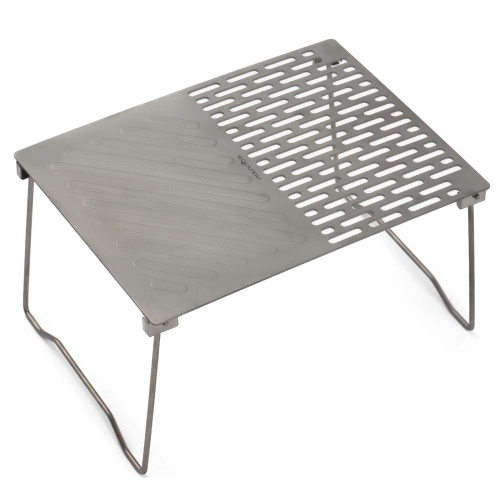 Camping table Folding Campfire Grill Portable Ti BBQ...