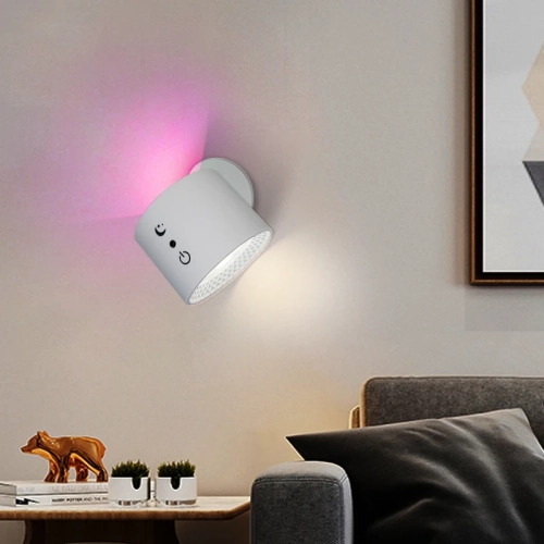 Led RGB Wall Lamp Touch Control 360 Rotatable USB Re...