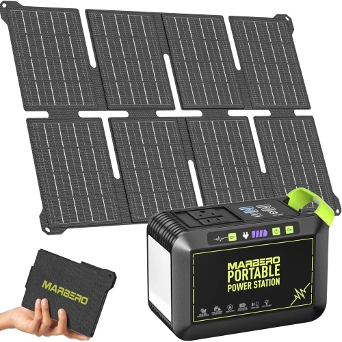 88.8Wh Solar Generator with Panels Included, Fast Ch...