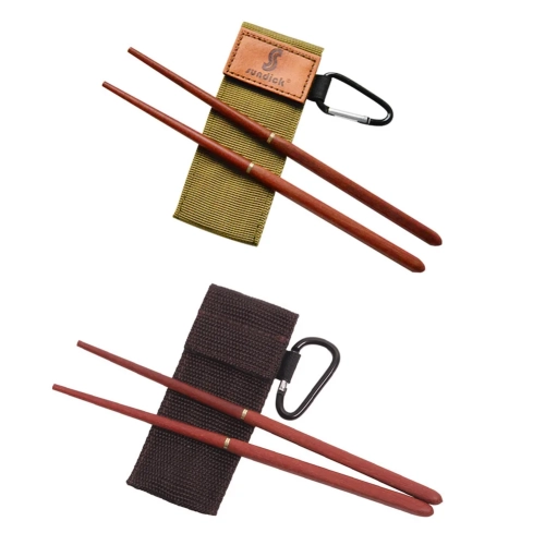 Mahogany Folding Chopsticks Outdoor Camping Picnic T...