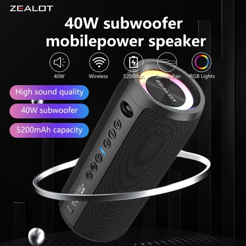 ZEALOT S51 Pro 40W Wireless Speakers, Outdoor Portab...