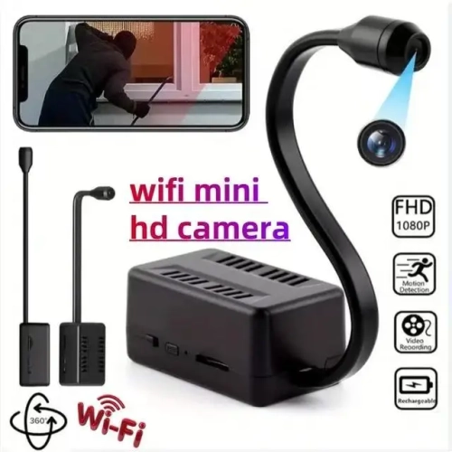 Mini WiFi Camera HD 1080P Flexible Lens Cable  Motio...