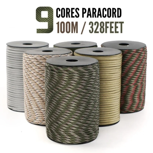9 Core 650lb Paracord 100m Dia.4mm Military Standard...