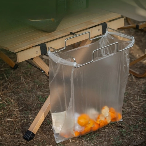 Stainless Steel Foldable Camping Trash Holder Portab...