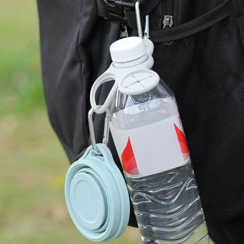 Outdoor Water Bottle Silicone Hooks Travel Backpack ...