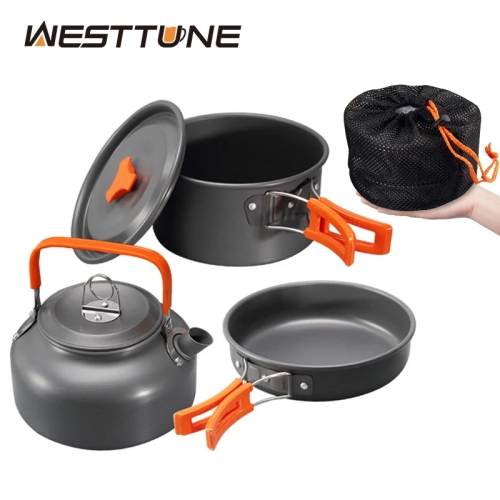 WESTTUNE Camping Cookware Kit Aluminum Outdoor Porta...