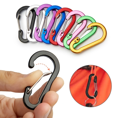 12PCS Carabiner Clip Set Tourist Small Hooks Outdoor...