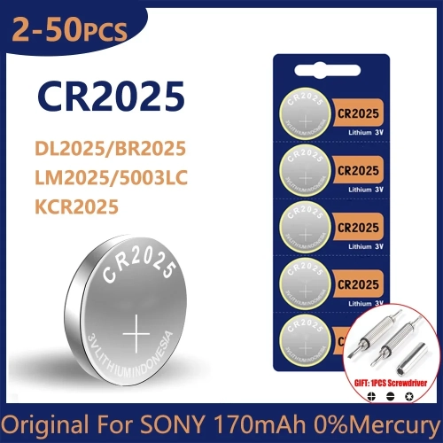 Original For Sony CR2025 Battery CR 2025 3V Lithium ...
