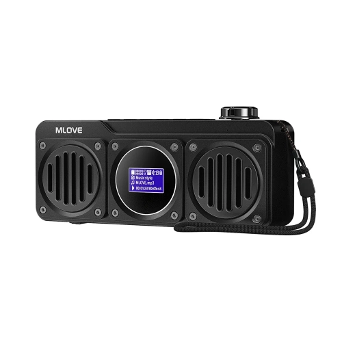 MLOVE Portable Bluetooth Speaker with FM Radio LCD S...