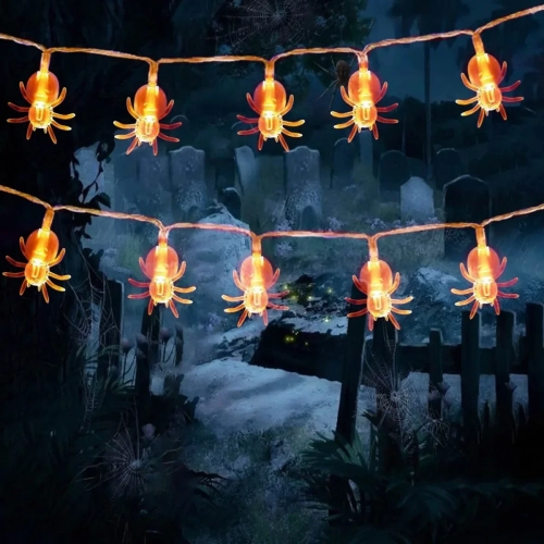1pc 20 LED Halloween Spider String Light Horrible Ha...