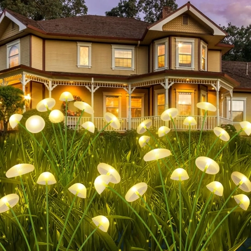 LED solar jellyfish mushroom lamp, used for outdoor ...