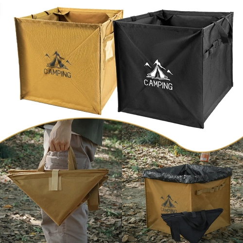 Large Capacity Portable Folding Trash Can with Rope ...