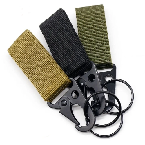 3Pcs Tactical Nylon Webbing Buckle Carabiner Hook ED...