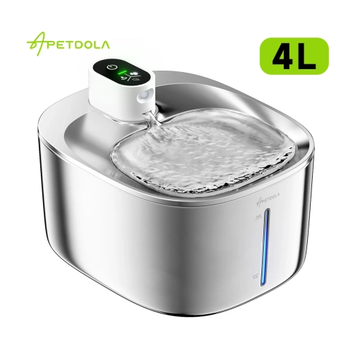 APETDOLA 4L Wireless Cat Water Fountain Auto Sensor ...
