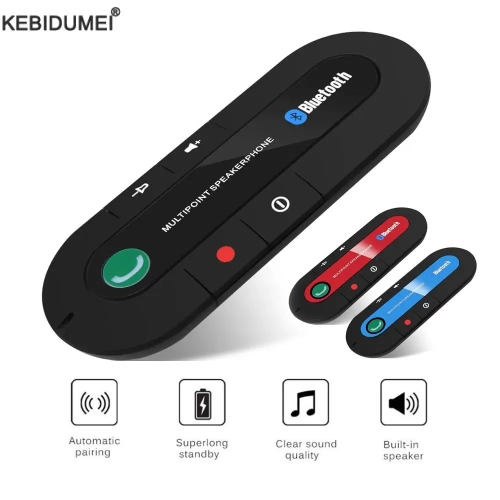 Bluetooth Handsfree Car Kit Sun Visor Handsfree Blue...