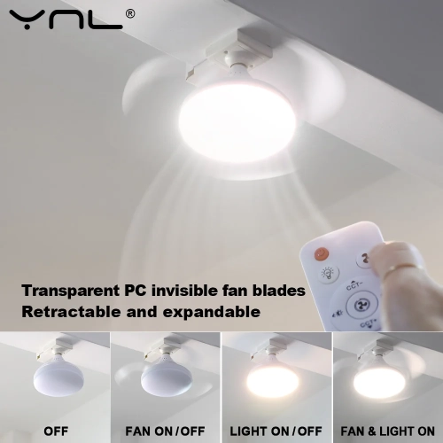 Ceiling Fan Light LED E27 85-265V With Remote Contro...