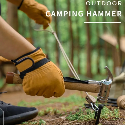Outdoor Camping Multi-functional Steel Hammer, Canop...