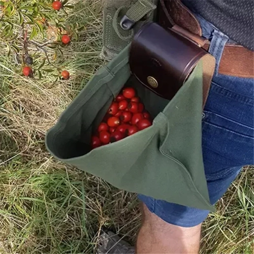 1pc Foraging Bag Fruit Picking Collapsible Berry Lea...