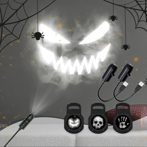 Halloween USB Projector Light Skull NightLight Ghost...