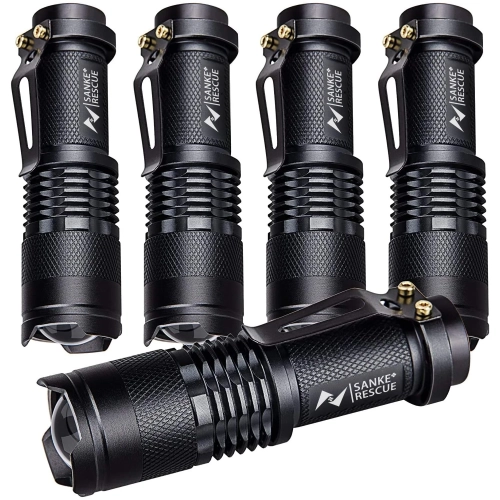 1-5 Waterproof Tactical Flashlights Portable LED Cam...