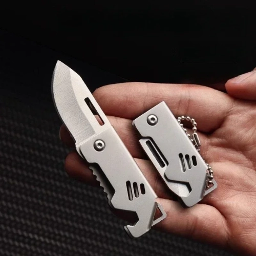 1PC Mini Folding Knife Steel Portable Camping Surviv...