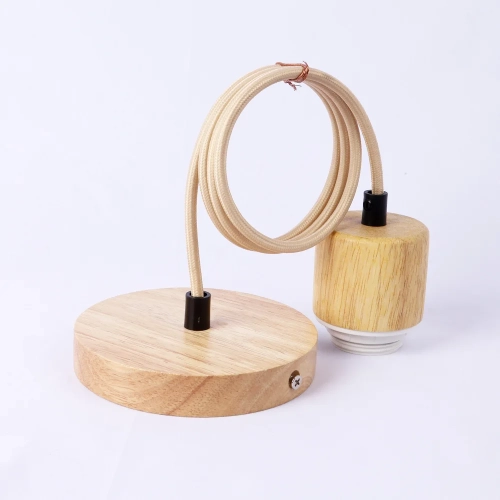 Natural Color E27 Hanging Lamp Holder Single-head Sc...