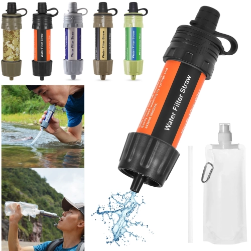 Outdoor Water Filter Straw Water Filtration System E...