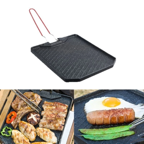 Outdoor camping barbecue pan Household non-stick fry...