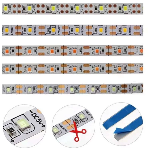 5m 3v 3.7v 5v 6v LED Soft Flexible Strip Light Night...