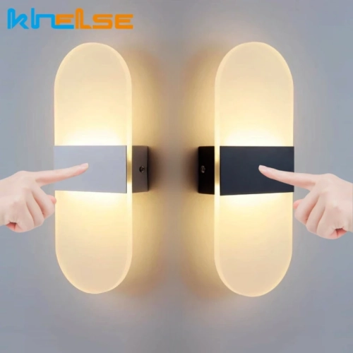 Touch Sensor Switch LED Wall Lamp USB Rechargeable W...