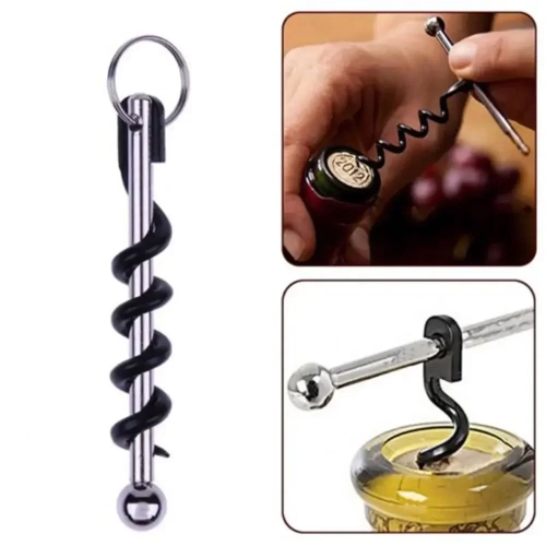 Bottle Opener Outdoor Mini EDC Cork Screw Red Wine B...