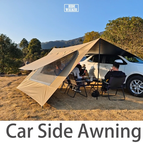 Car Side Awning Tent 3x5 Black Coating Tarp Camping ...