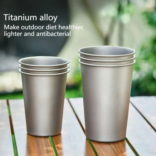 Titanium Alloy Outdoor Drinking Cup Frosted Texture ...