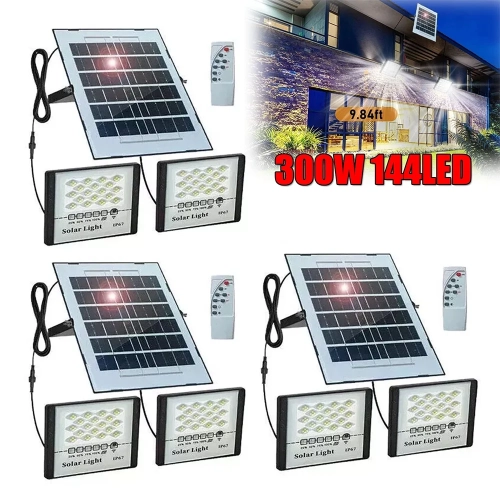 300W LED Solar Street Lights Outdoor Flood Lamps Wat...