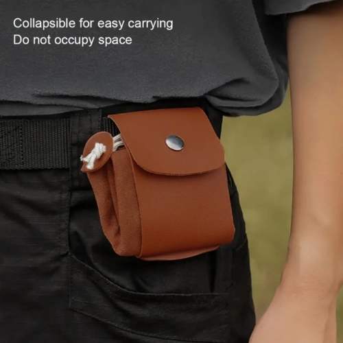 Portable outdoor canvas waist hanging tool bag Foldi...