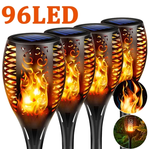96 LED Outdoor Solar Torch Lights Waterproof Garden ...
