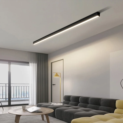 Modern Long Strip Ceiling Light Surface Mounted Mini...