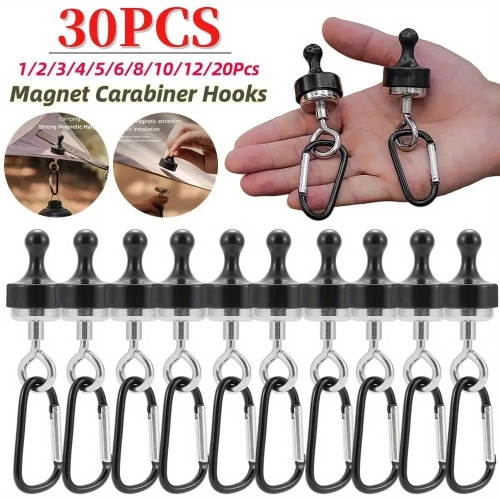 1-30Pcs Camping Magnetic Hooks Heavy Duty Separable ...
